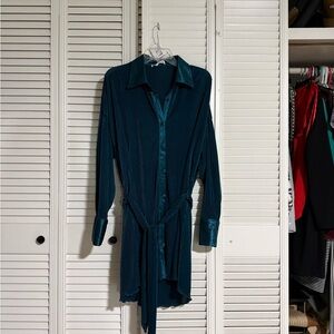 12th Tribe Deep Teal Long Sleeve Dress